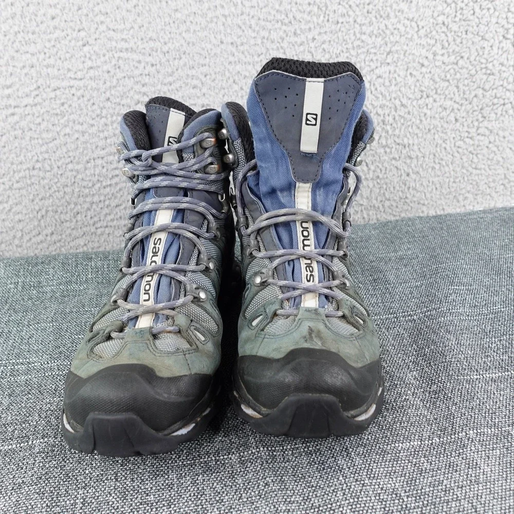 Salomon Quest 4D GTX Hiking Boots Mens 8.5‎ / Womens 10 Green Blue Waterproof